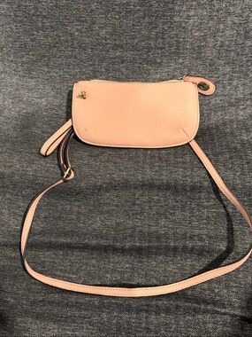 Joy Susan Peach Crossbody Bag with Gold Accent